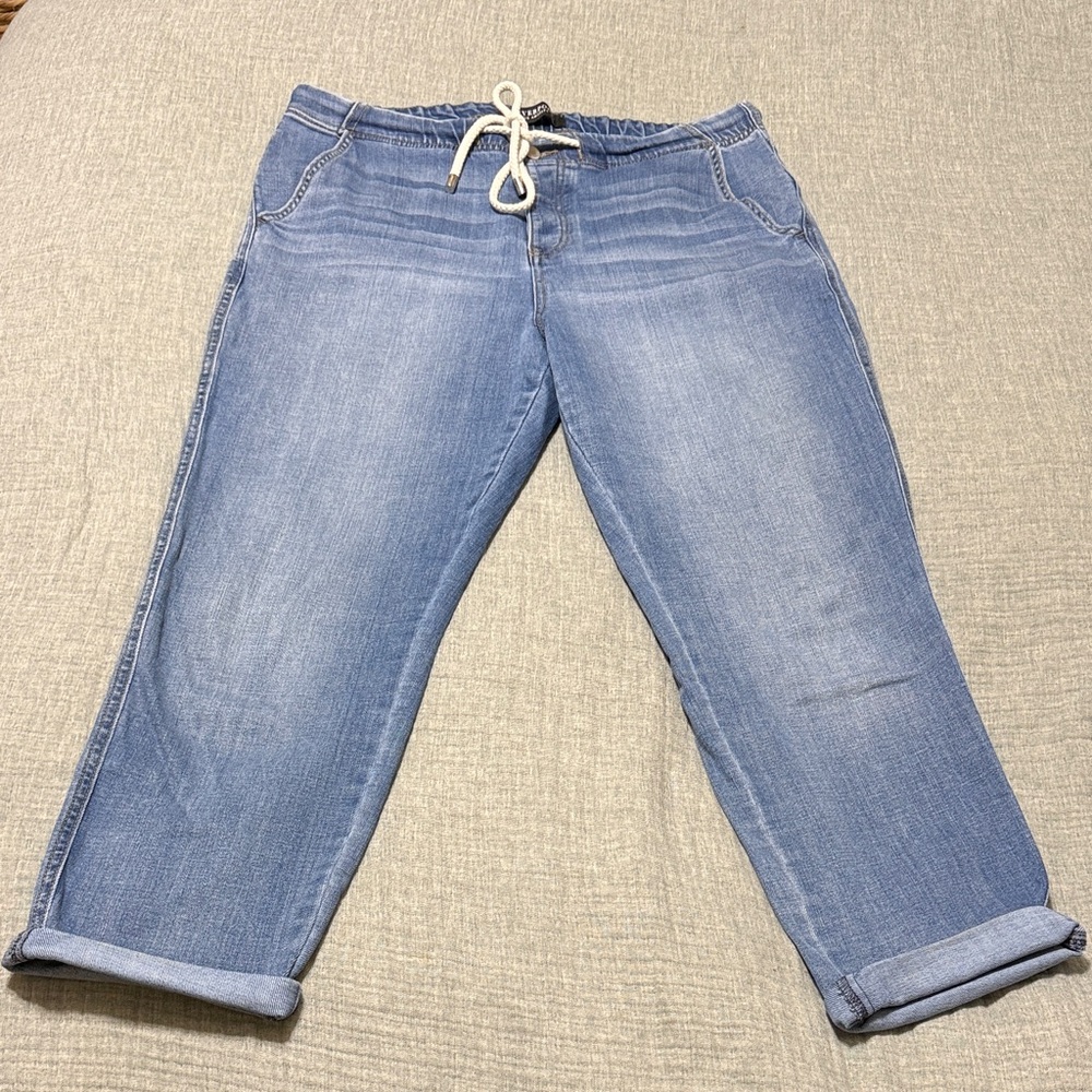 Liverpool Rascal Tie Front Women's Blue Jeans